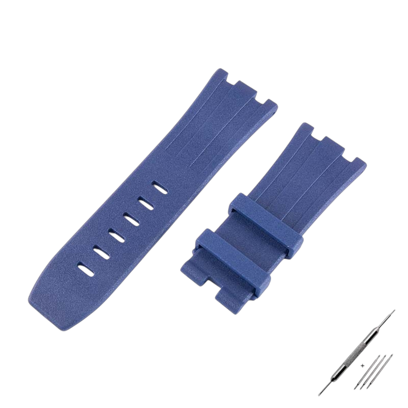 White Smoke Replacement Strap for Audemars Piguet Royal Oak Offshore 15703 - High-Impact Vulcanized Silicone - Aethelgard Atelier
