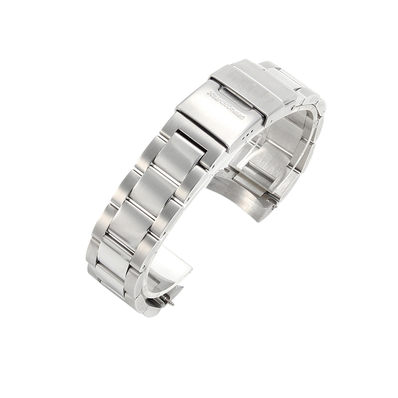 White Smoke Replacement Strap for Longines Conquest - HydroConquest L3.781-642-742 - Surgical Grade Solid Stainless Steel - Aethelgard Atelier