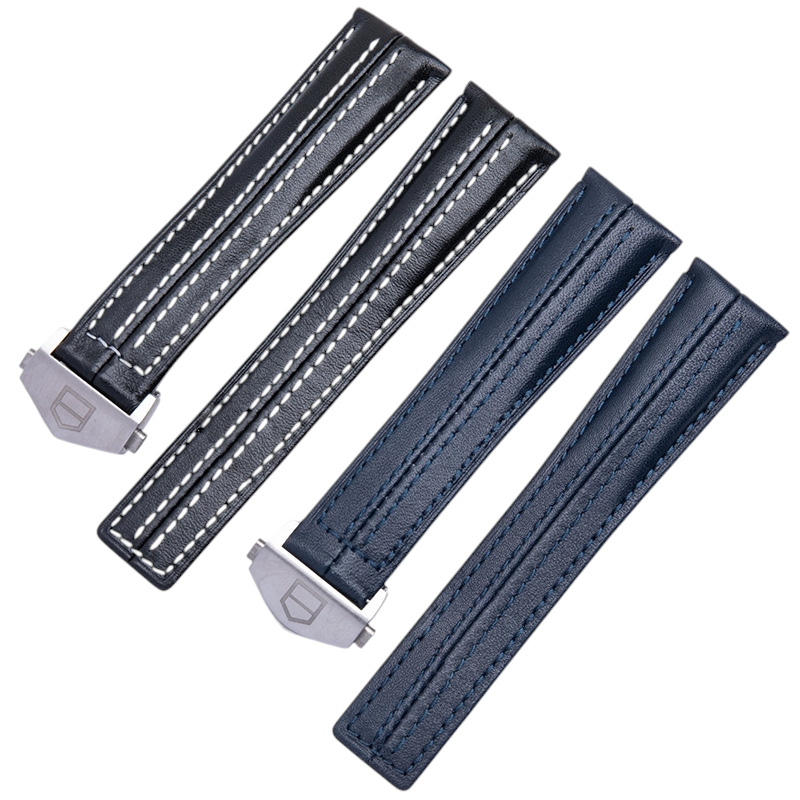 White Smoke Replacement Strap for TAG Heuer Carrera Porsche - Monaco Heritage Calibre 6 - Bespoke Leather and Nylon Performance Hybrid - Aethelgard Atelier