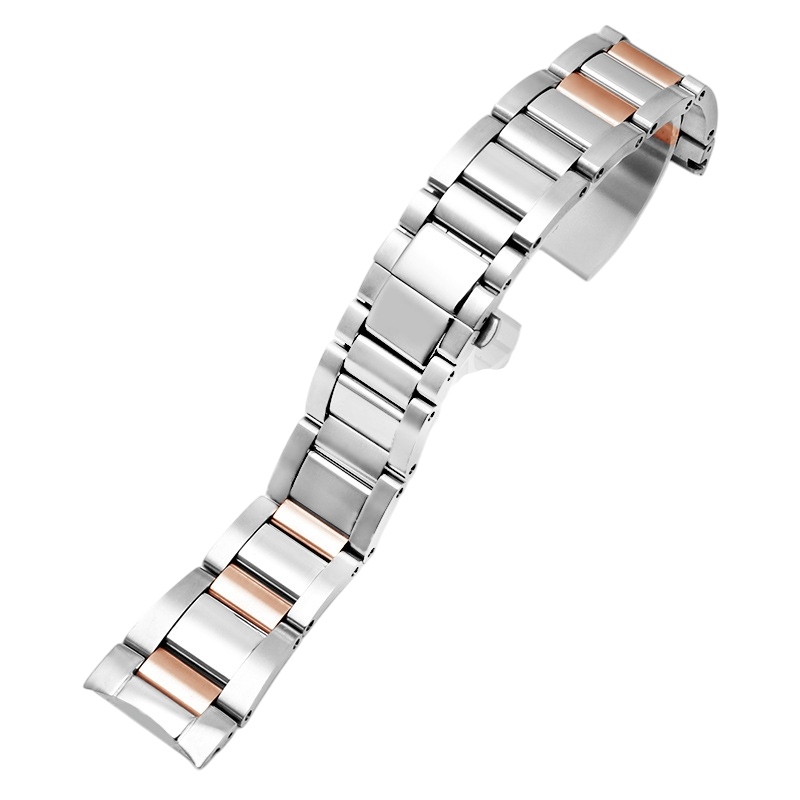 White Smoke Replacement Steel Strap for Cartier Calibre de Cartier W71000 Series - Premium Solid 316L Stainless Steel - Aethelgard