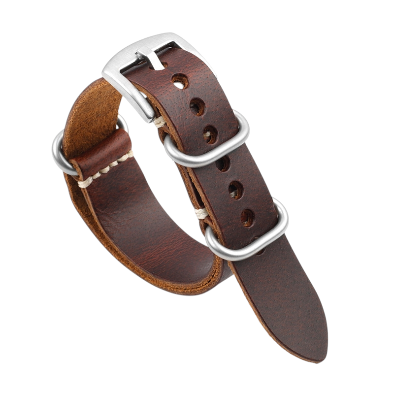 White Smoke Handmade Tectonic Cracked Earth Strap for Rolex, Omega, Seiko, IWC, Tudor, Hamilton, Cartier, Panerai, Breitling, Patek Philippe - Deep Texture Single-Pass Series - 18mm 20mm 22mm 24mm - Aethelgard