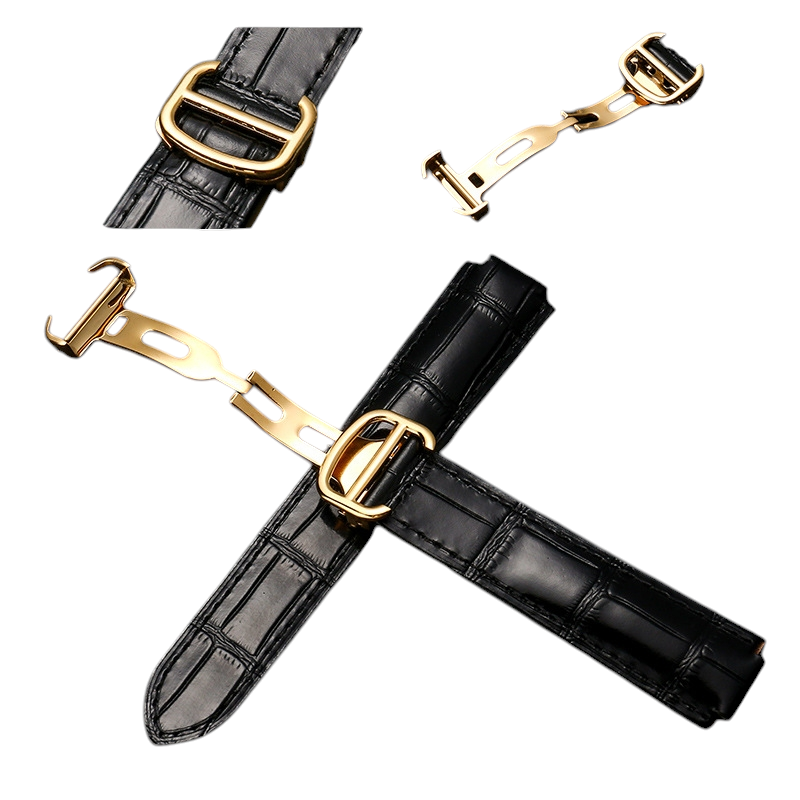 White Smoke Replacement Strap for Cartier Ballon Bleu | Convex Interface Genuine Leather | Aethelgard Atelier