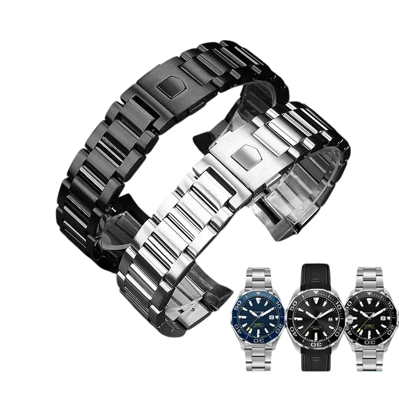 White Smoke Replacement Strap for TAG Heuer Aquaracer WAY201A / F1 | 316L Surgical Grade Stainless Steel | Aethelgard Atelier