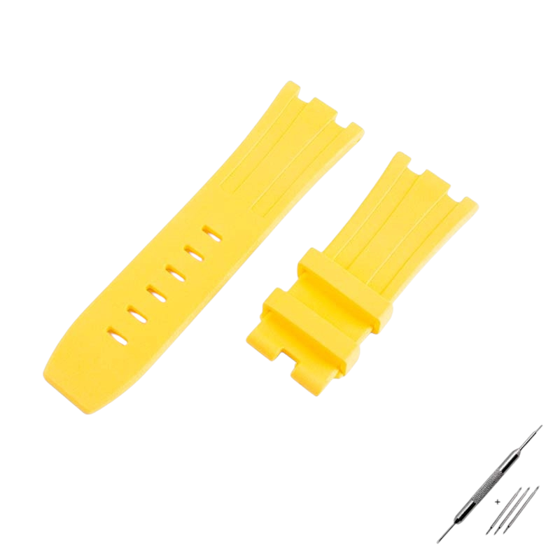White Smoke Replacement Strap for Audemars Piguet Royal Oak Offshore 15703 - High-Impact Vulcanized Silicone - Aethelgard Atelier