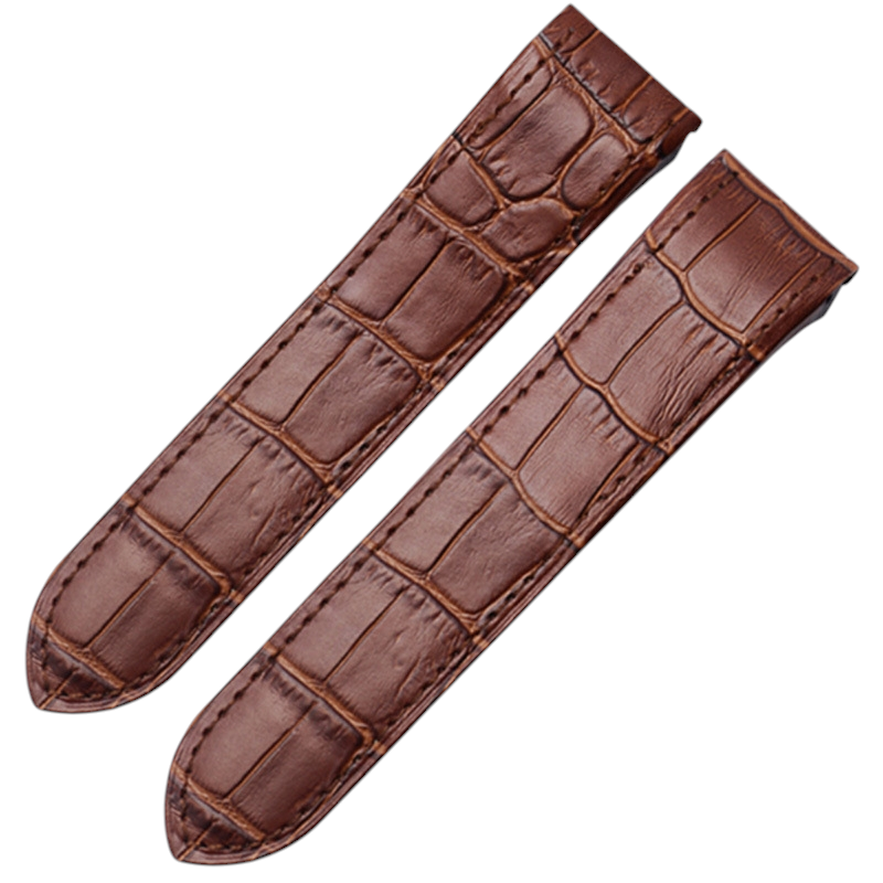 White Smoke Replacement Strap for Cartier Santos WSSA Series | Genuine Calfskin Leather | Aethelgard Atelier