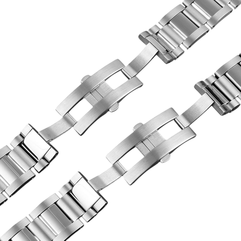 White Smoke Replacement Strap for Cartier Calibre de Cartier W7100037-W7100041 - Integrated Arc-Mouth 316L Stainless Steel - Aethelgard Atelier