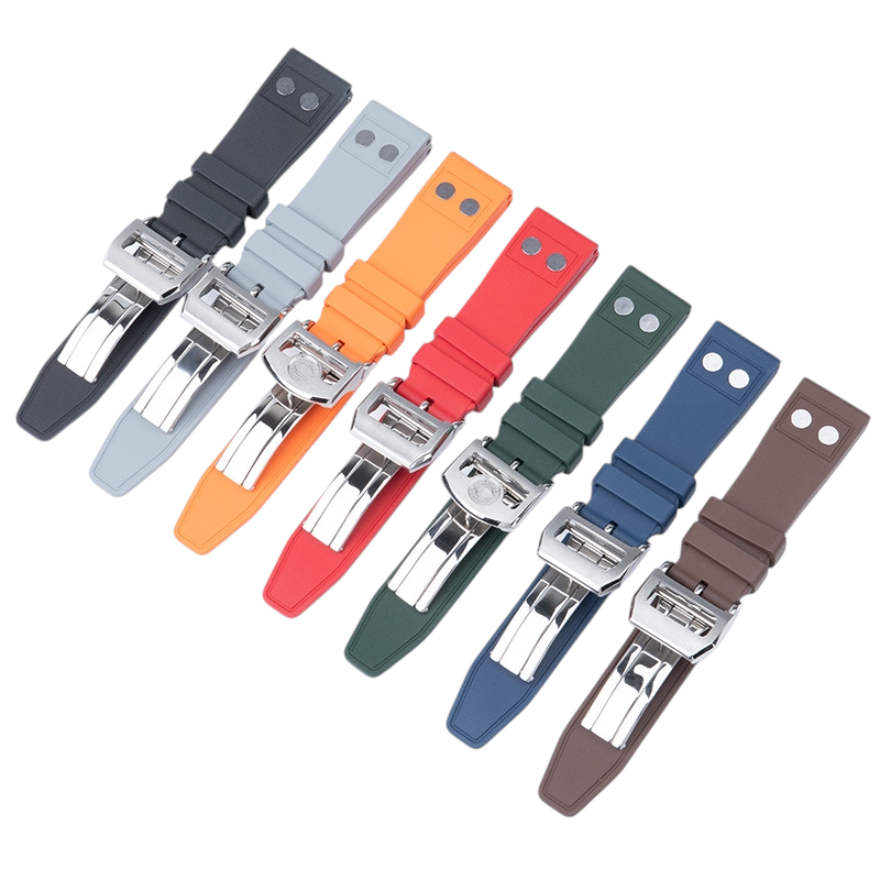 White Smoke Replacement Strap for IWC Portuguese 7 - Pilot - Portofino Chrono - High-Performance FKM Fluororubber - Aethelgard Atelier