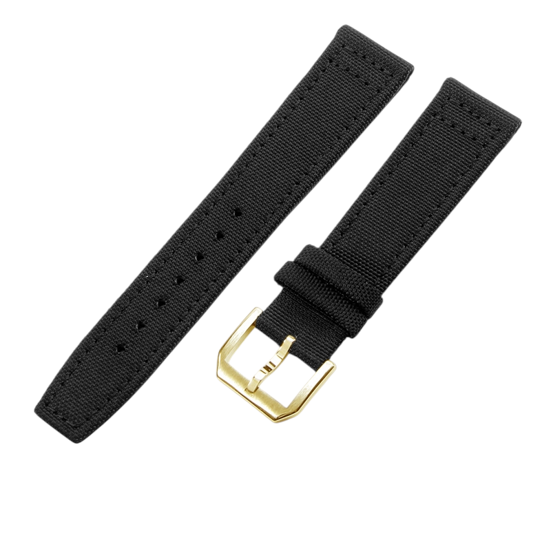White Smoke Replacement Strap for IWC Portofino - Pilot - Portuguese Hybrid Series - Tactical Nylon Weave and Leather Hybrid - Aethelgard Atelier