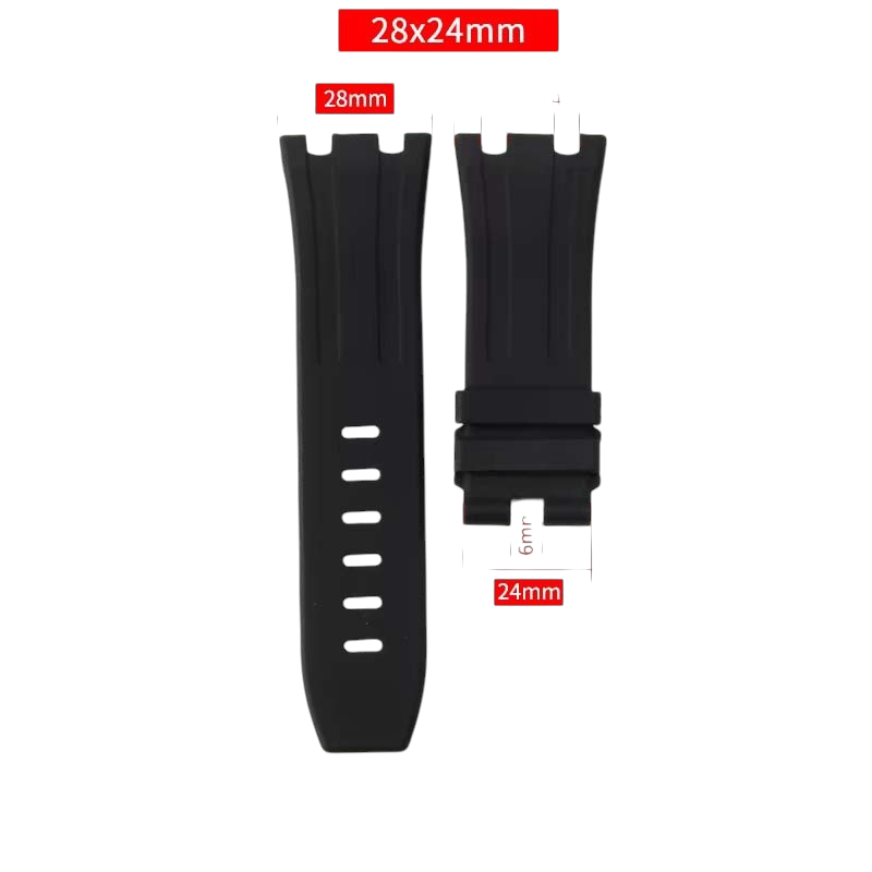 White Smoke Replacement Strap for Audemars Piguet Royal Oak Offshore 15703 - High-Impact Vulcanized Silicone - Aethelgard Atelier