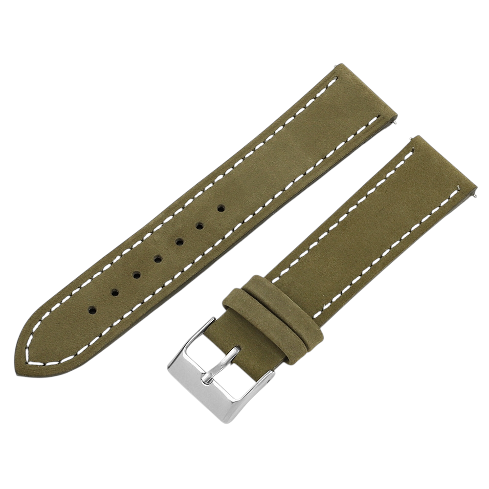 White Smoke Handmade Nubuck Silk-Matte Suede Strap for Rolex, Omega, Seiko, IWC, Tudor, Hamilton, Cartier, Panerai, Breitling, Patek Philippe - Executive Urban Minimalist Edition - 18mm 20mm 22mm 24mm - Aethelgard