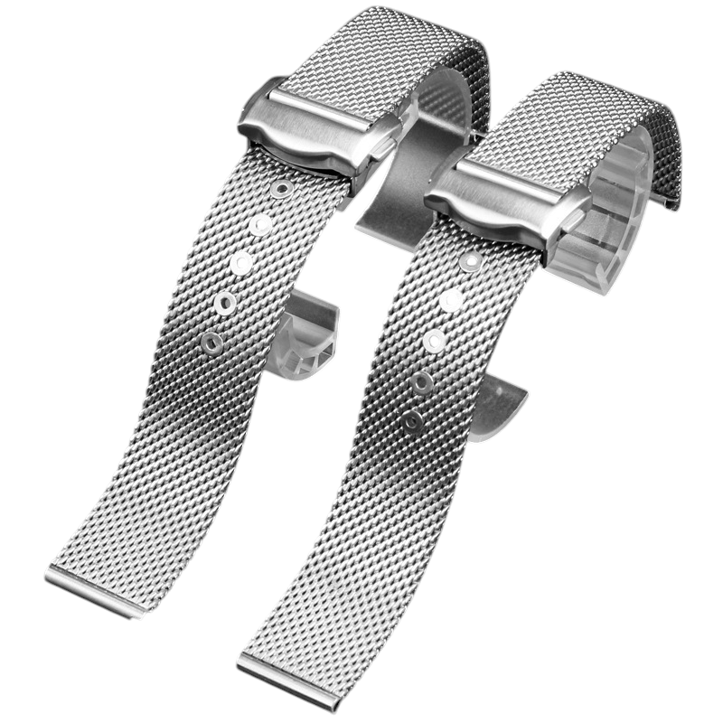 White Smoke Replacement Strap for Omega Seamaster Aqua Terra AT150-300 - Surgical Grade Solid Stainless Steel - Aethelgard Atelier