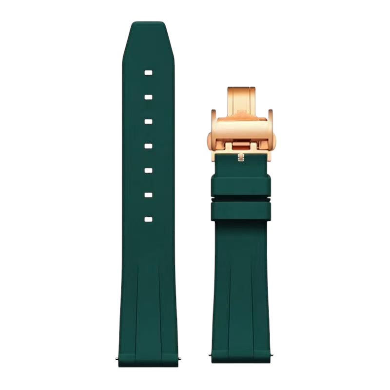 White Smoke Replacement Strap for Longines Master / Conquest / Spirit | Vulcanized FKM Rubber | Aethelgard Atelier