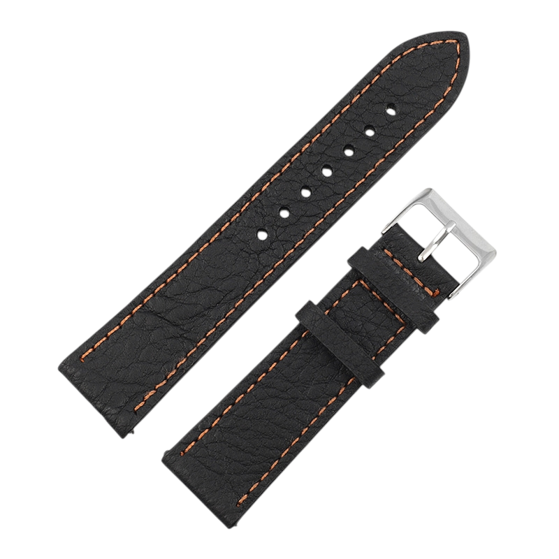 White Smoke Handmade Classic Lychee Pattern Calfskin Watch Strap for Rolex, Omega, Seiko, IWC, Tudor, Hamilton, Cartier, Panerai, Patek Philippe, Breitling - Precision Quick-Release Switch-Pin Series - 18mm 20mm 22mm 24mm 26mm - Aethelgard