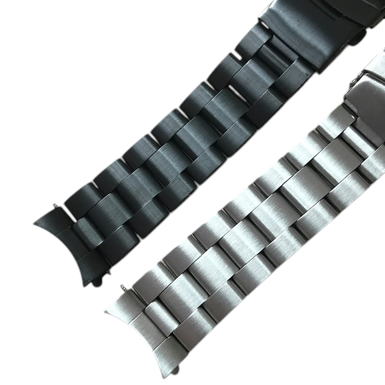 White Smoke Replacement Strap for Seiko-Casio Mod-Series Black Brushed Solid Steel - PVD Black 316L Stainless Steel - Aethelgard