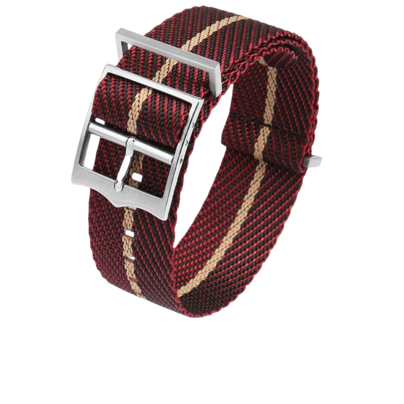 White Smoke Replacement Strap for Tudor Black Bay 79733N - 79230 - Pelagos 25600 - Military-Grade Woven Nylon and Canvas - Aethelgard Atelier