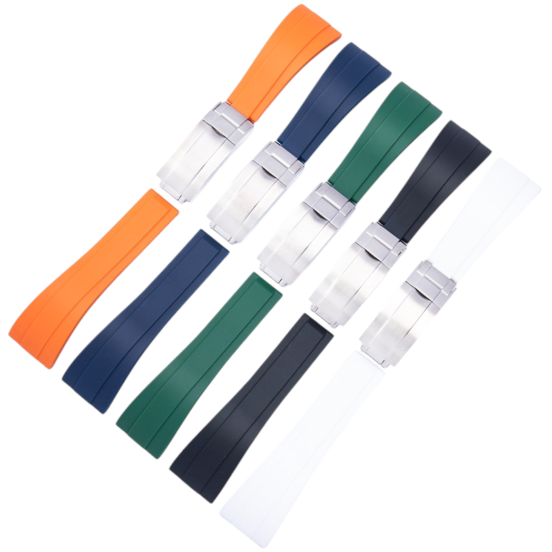 White Smoke Replacement Strap for Rolex Sky-Dweller 42mm - Sky-Watcher - Professional Grade High-Density Rubber - Aethelgard