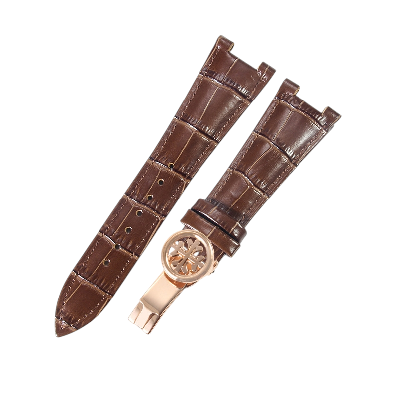White Smoke Replacement Strap for Patek Philippe Nautilus 5711 - 5712G Series - Notched Interface Premium Genuine Leather - Aethelgard Atelier