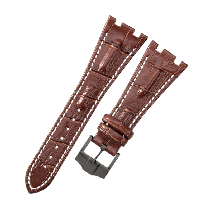 White Smoke Replacement Strap for Audemars Piguet Royal Oak Offshore 15710 - 15703 - 26470 - Premium Full-Grain Performance Leather - Aethelgard Atelier