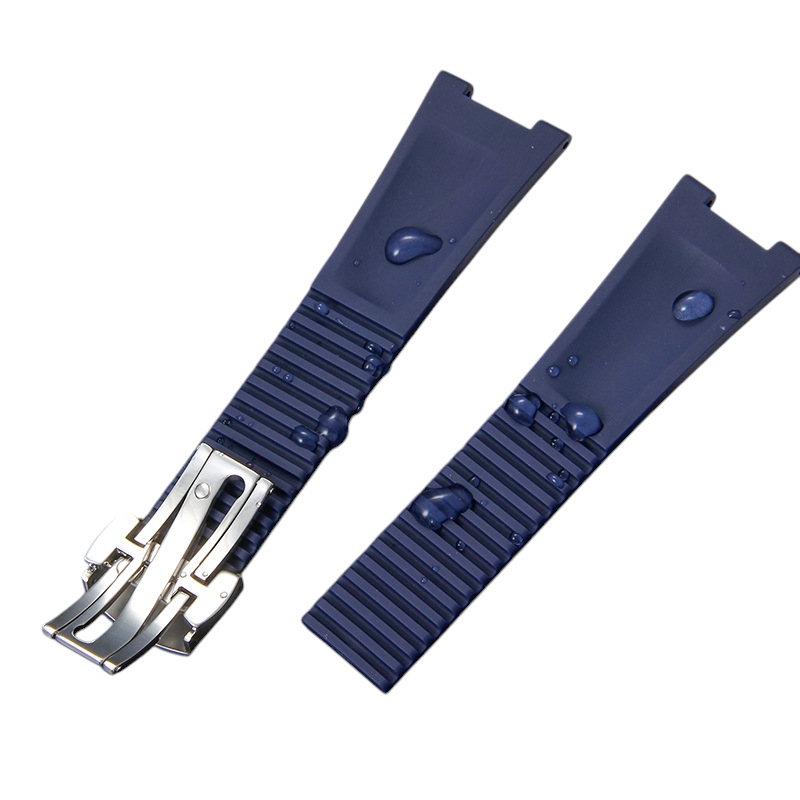 White Smoke Replacement Strap for Patek Philippe Nautilus 5711 - 5712 - 5726 - 5980 Rubber - Integrated FKM Performance Fluororubber - Aethelgard Atelier