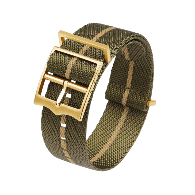 White Smoke Replacement Strap for Tudor Black Bay 79733N - 79230 - Pelagos 25600 - Military-Grade Woven Nylon and Canvas - Aethelgard Atelier