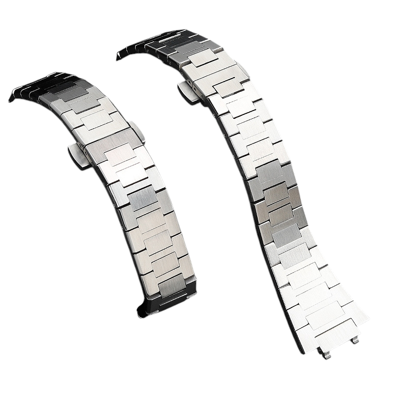 White Smoke Replacement Strap for Zenith Defy Skyline Series - Solid Quick-Release Surgical Steel - Aethelgard Atelier