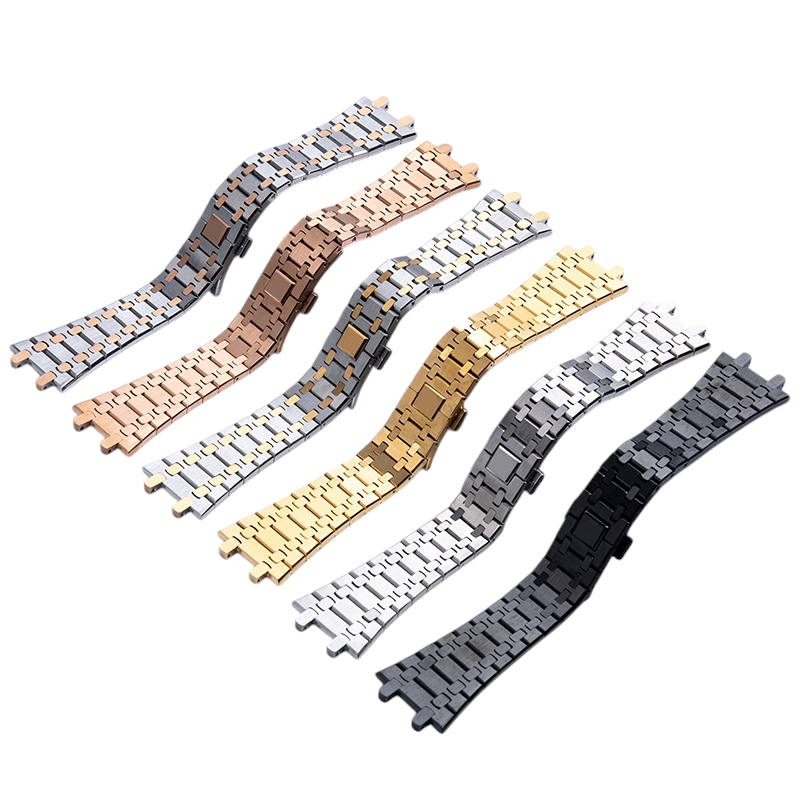 White Smoke Replacement Strap for Audemars Piguet-Casio CasiOak GA2100 - 2110 Royal Oak Mod - Solid 316L Stainless Steel Mod Kit - Aethelgard