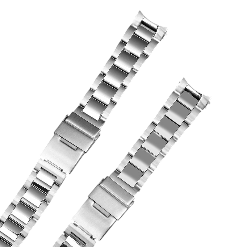 White Smoke Replacement Steel Strap for Longines HydroConquest L3.642.4 - L3.781.4 Series - High-Polish Solid Link Steel - Aethelgard