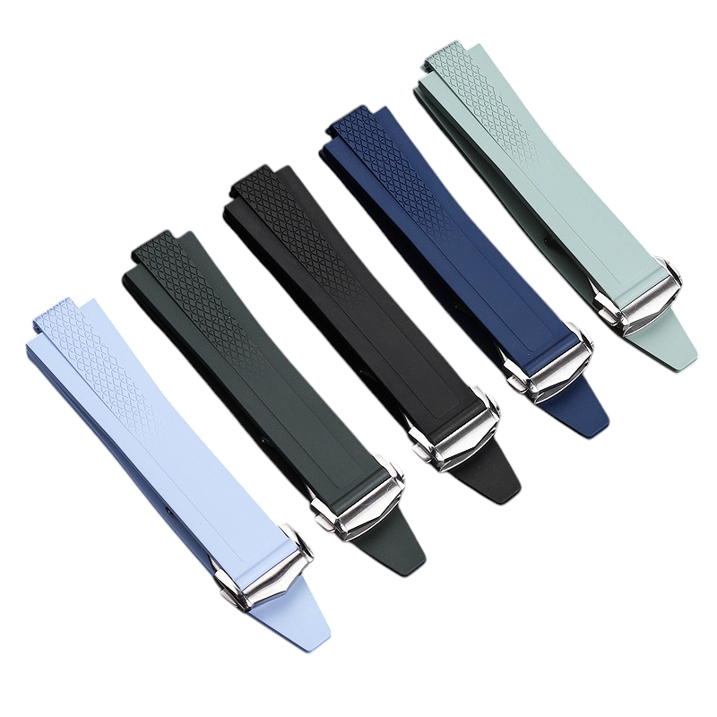 White Smoke Replacement Strap for Longines Conquest - HydroConquest L3.835 - Premium FKM Fluorine Rubber - Aethelgard
