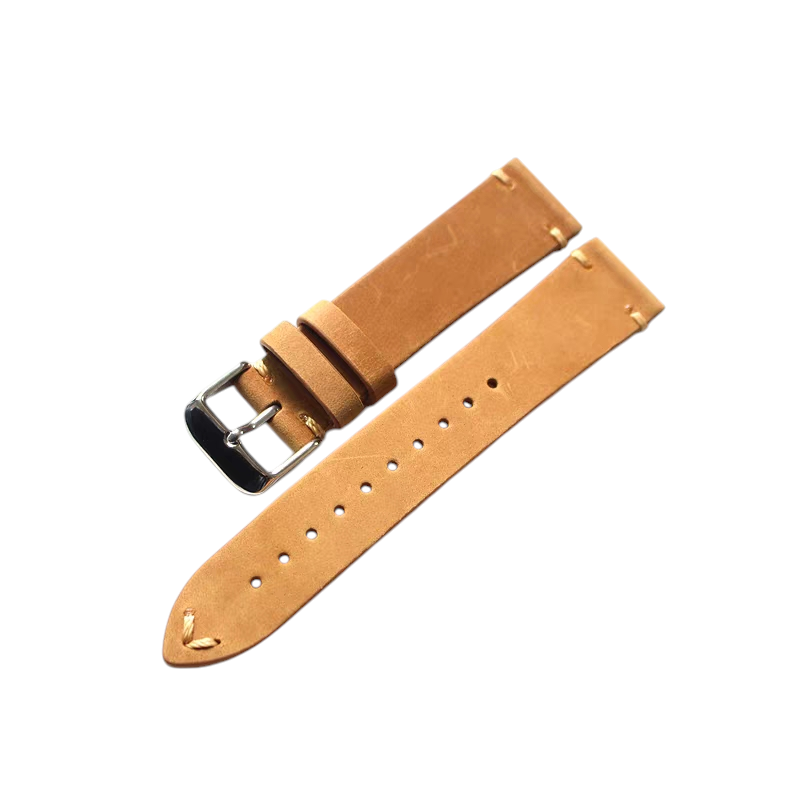 White Smoke Handmade Minimalist Soft-Touch Crazy Horse Watch Strap for Rolex, Omega, Panerai, IWC, Tudor, Seiko, Hamilton, Patek Philippe, Breitling, Citizen - Zen-Aesthetic Heritage Series - 18mm 20mm 22mm 24mm - Aethelgard