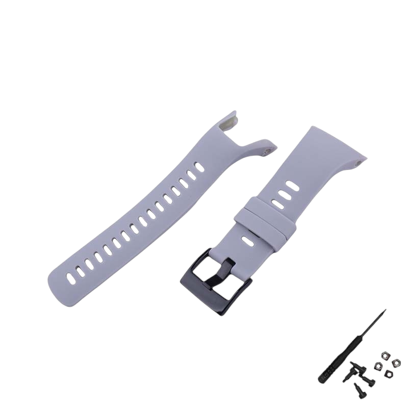 White Smoke Replacement Strap for Suunto Spartan Trainer Wrist HR - Soft-Touch High-Friction Silicone - Aethelgard Atelier