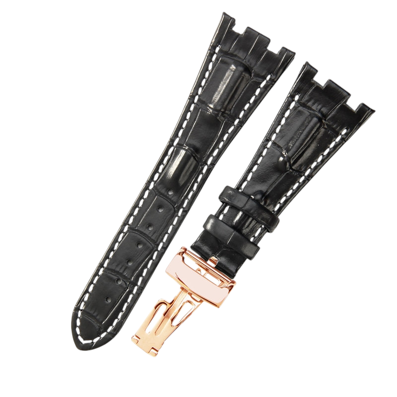 White Smoke Replacement Strap for Audemars Piguet Royal Oak Offshore 15710 - 15703 - 26470 - Premium Full-Grain Performance Leather - Aethelgard Atelier