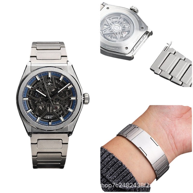 White Smoke Replacement Strap for Zenith Defy-Huawei Watch 4 Pro Universal - Aerospace Grade Solid Titanium Alloy - Aethelgard Atelier
