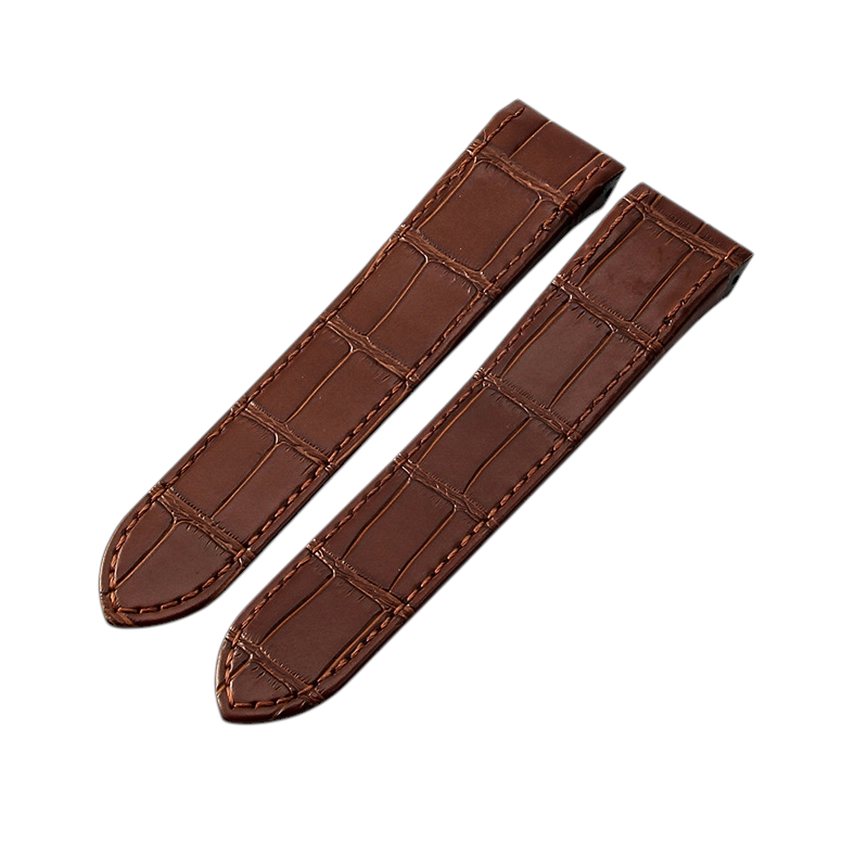 White Smoke Replacement Strap for Cartier Santos 100XL Series - Full-Grain Premium Bovine Leather - Aethelgard Atelier