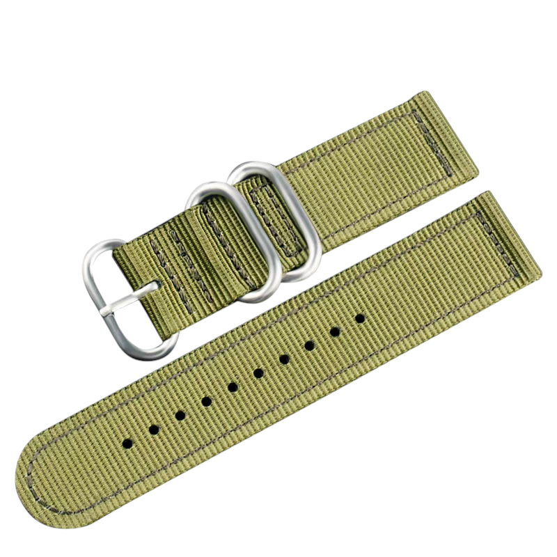 White Smoke Handmade Military-Spec Precision Woven Nylon Watch Strap for Seiko, Tudor, Rolex, Hamilton - Tactical Field Series - 18mm 20mm 22mm 24mm - Aethelgard