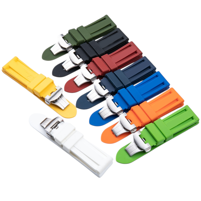 White Smoke Replacement Strap for Panerai Luminor PAM441 - 359 - 437 - 393 - Premium Grade Divers Silicone - Aethelgard