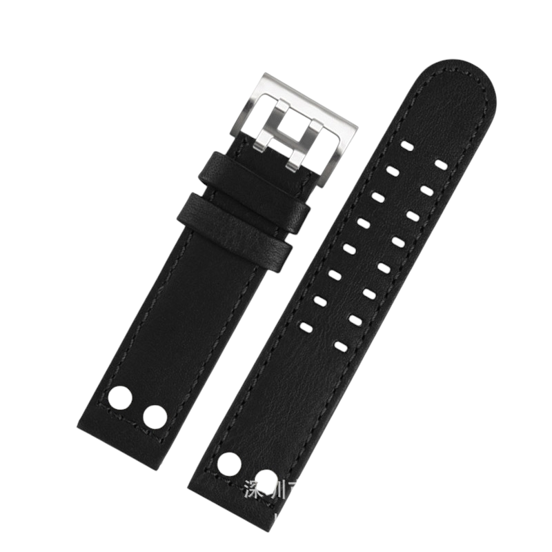 White Smoke Replacement Strap for Hamilton Khaki Aviation - Khaki Field Series - Artisan Italian Full-Grain Leather - Aethelgard Atelier