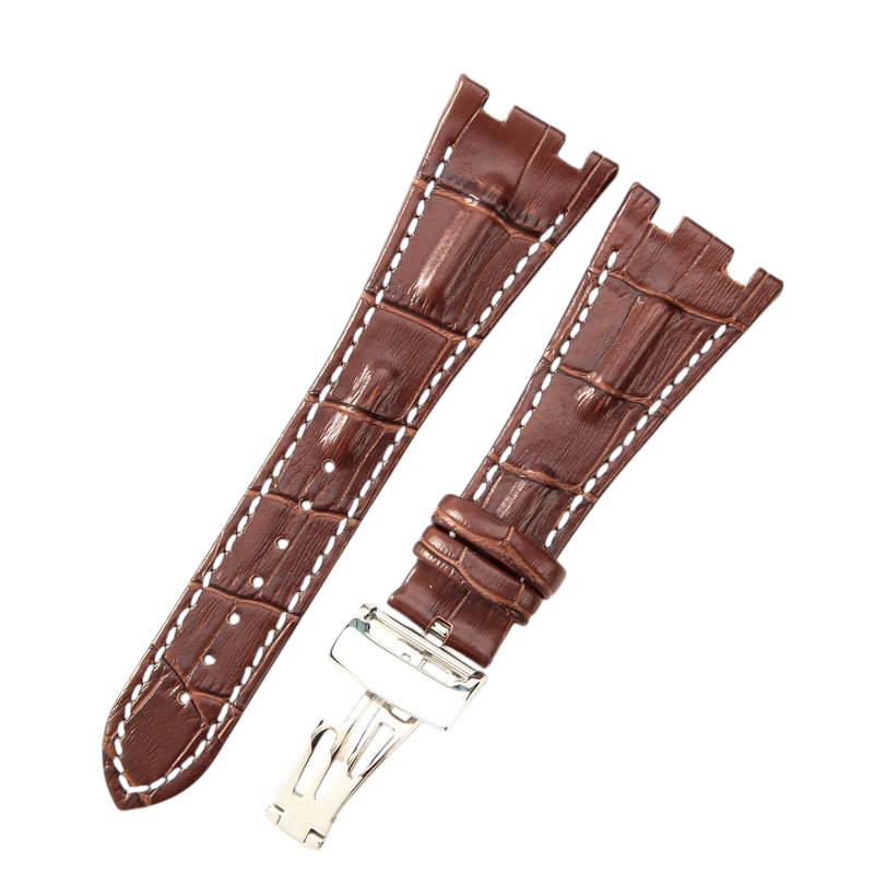 White Smoke Replacement Strap for Audemars Piguet Royal Oak Offshore 15710 - 15703 - 26470 - Premium Full-Grain Performance Leather - Aethelgard Atelier