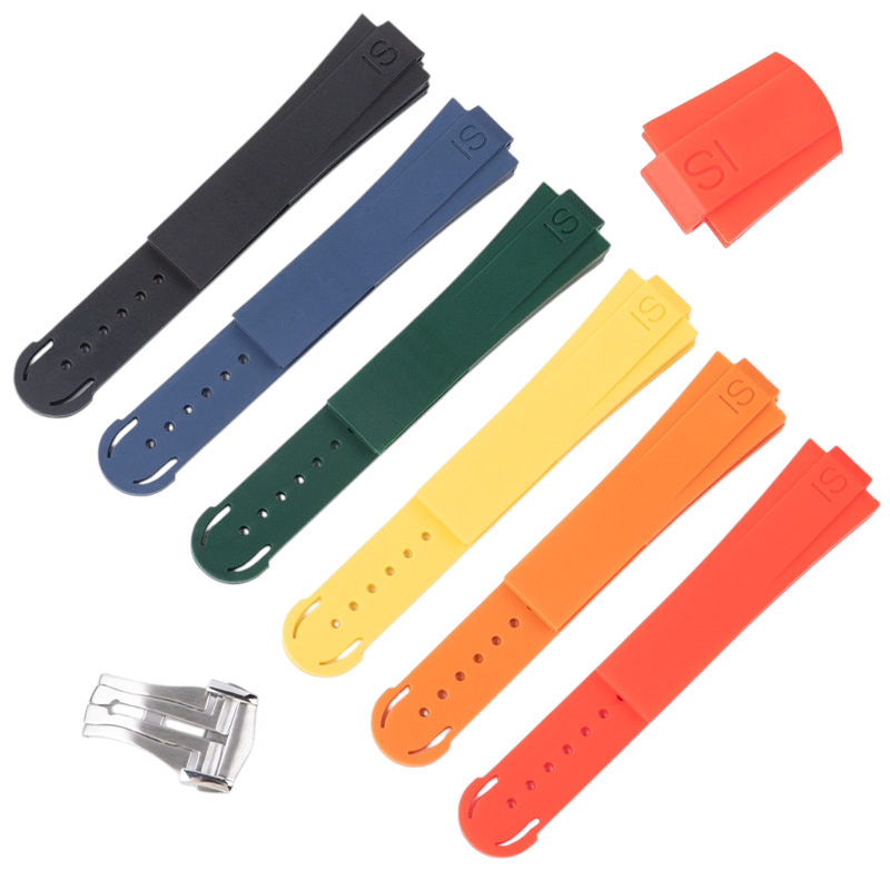 White Smoke Replacement Strap for Oris Divers Seventy-Five - Aquis 7730 Series - Bespoke Convex Interface Silicone - Aethelgard
