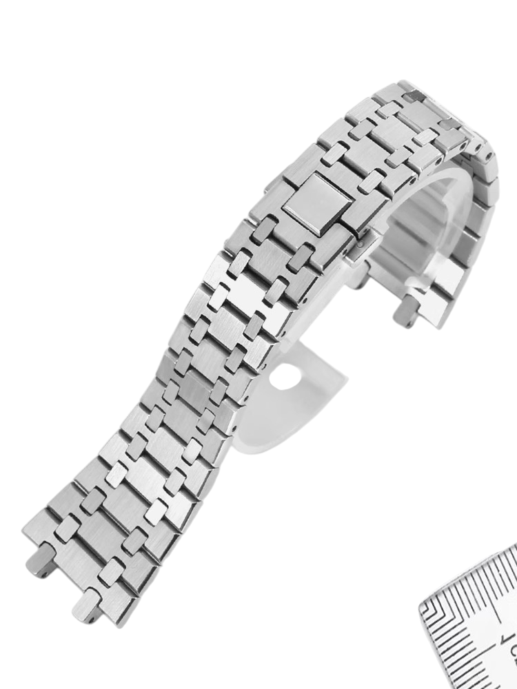 White Smoke Replacement Steel Strap for Audemars Piguet Royal Oak 15400-15500 Brushed Edition - Solid 316L Stainless Steel - Aethelgard Atelier