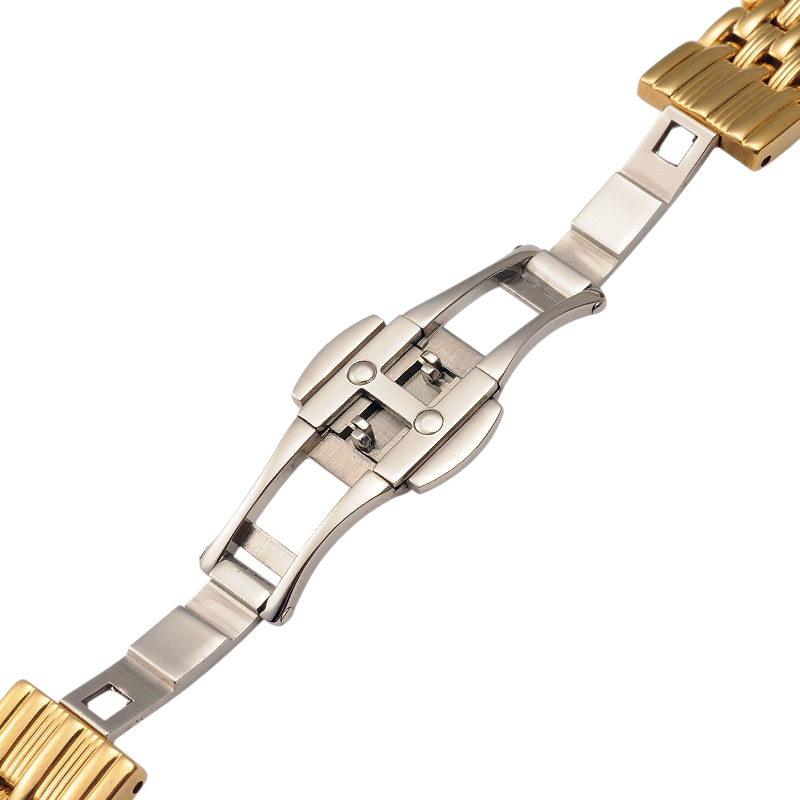 White Smoke Replacement Strap for Universal-Style Rose Gold Ultra-Thin Solid Series - PVD Rose Gold Solid Stainless Steel - Aethelgard
