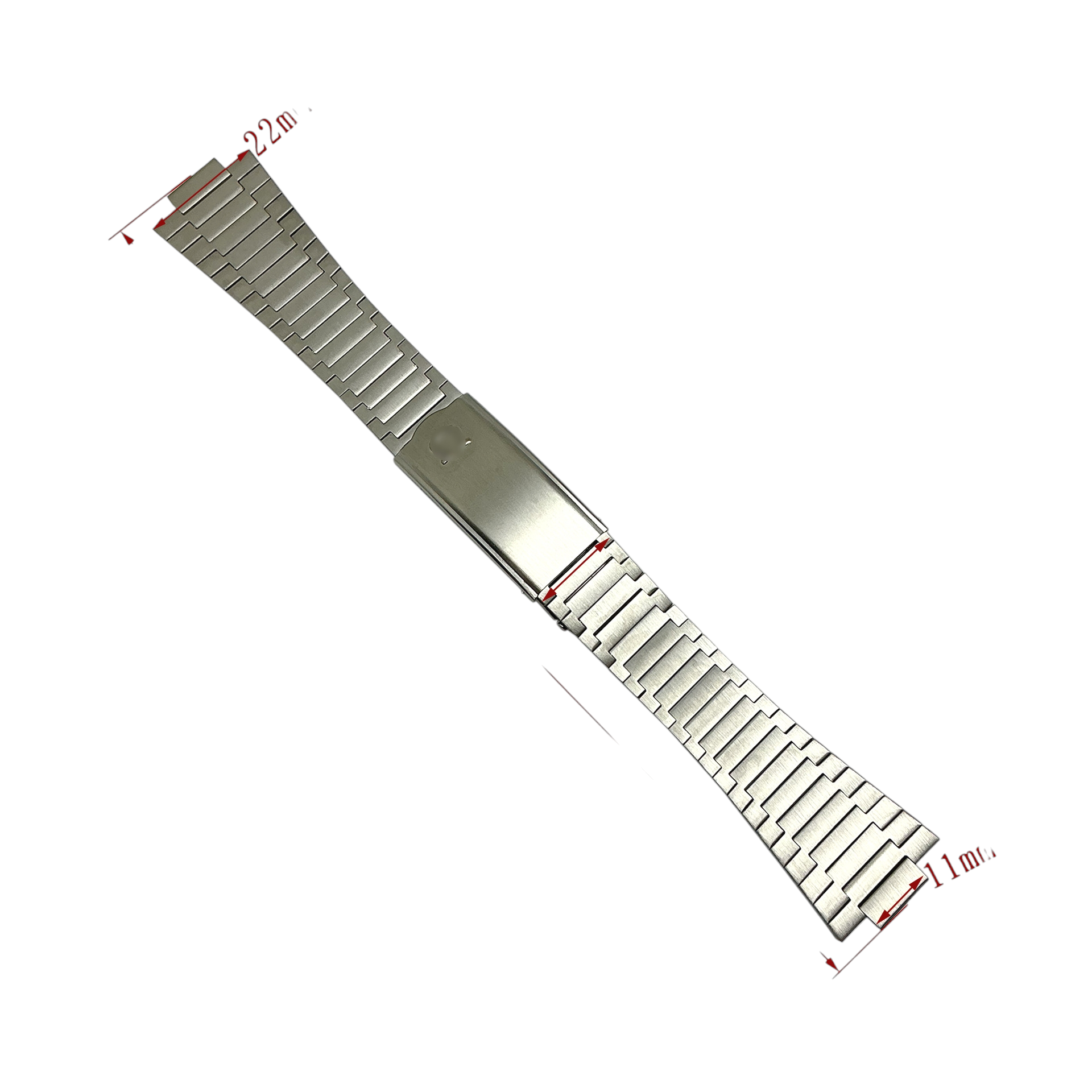 White Smoke Replacement Strap for Omega Vintage Retro TV Case Series - High-Density Brushed 316L Stainless Steel - Aethelgard Atelier