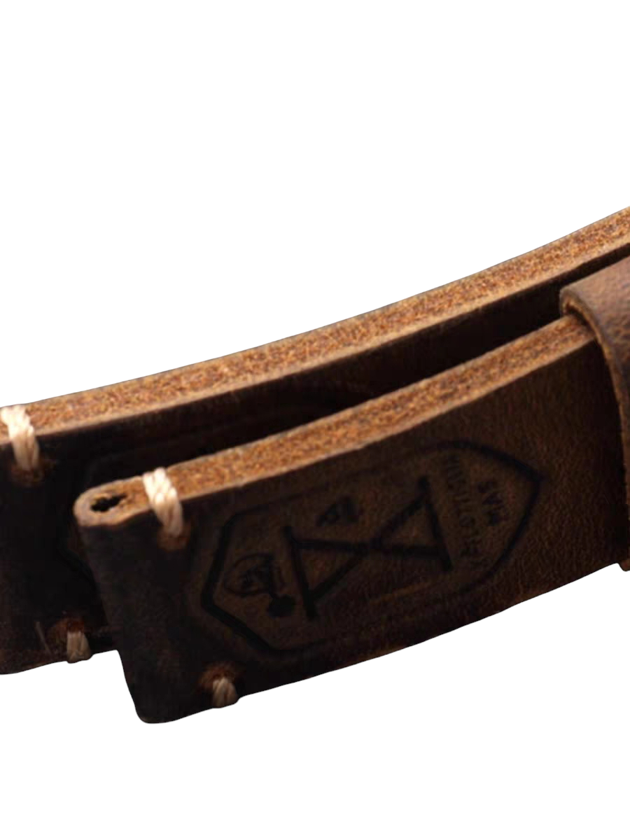 White Smoke Handmade Thick-Cut Handmade Heavy Duty Watch Strap for Rolex, Omega, Panerai, IWC, Tudor, Seiko, Hamilton, Patek Philippe, Breitling, Citizen - Industrial Weight Panerai Edition - 18mm 20mm 22mm 24mm - Aethelgard