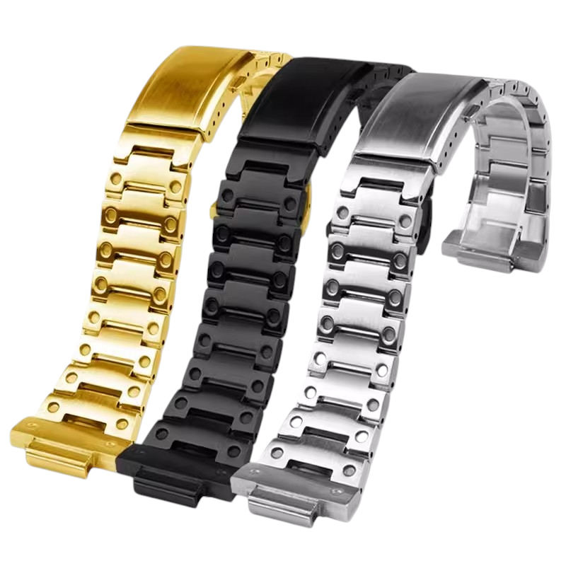Replacement Strap for Casio G-SHOCK GM-5600 DW5600-5610 Series - Solid Link Stainless Steel Mod Kit - Aethelgard Atelier
