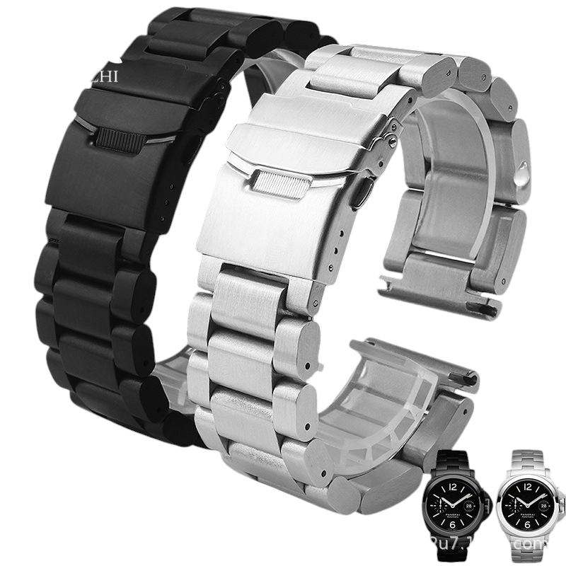 White Smoke Replacement Strap for Panerai-Luminox Luminor-Submersible Large Case - 316L Solid Surgical Grade Brushed Steel - Aethelgard