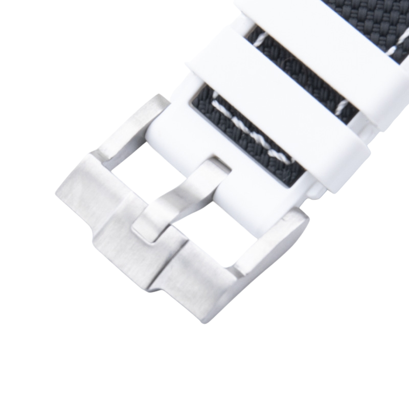 White Smoke Replacement Strap for Rolex-Omega Submariner - Daytona - Planet Ocean - AT150 - Premium Soft-Touch Performance Rubber - Aethelgard Atelier
