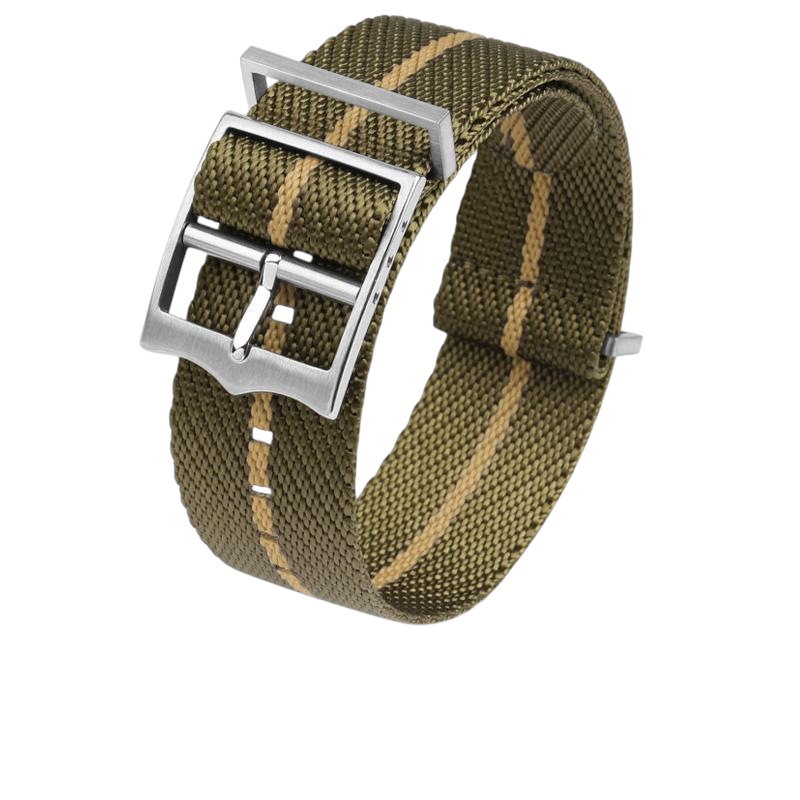 White Smoke Replacement Strap for Tudor Black Bay 79733N - 79230 - Pelagos 25600 - Military-Grade Woven Nylon and Canvas - Aethelgard Atelier