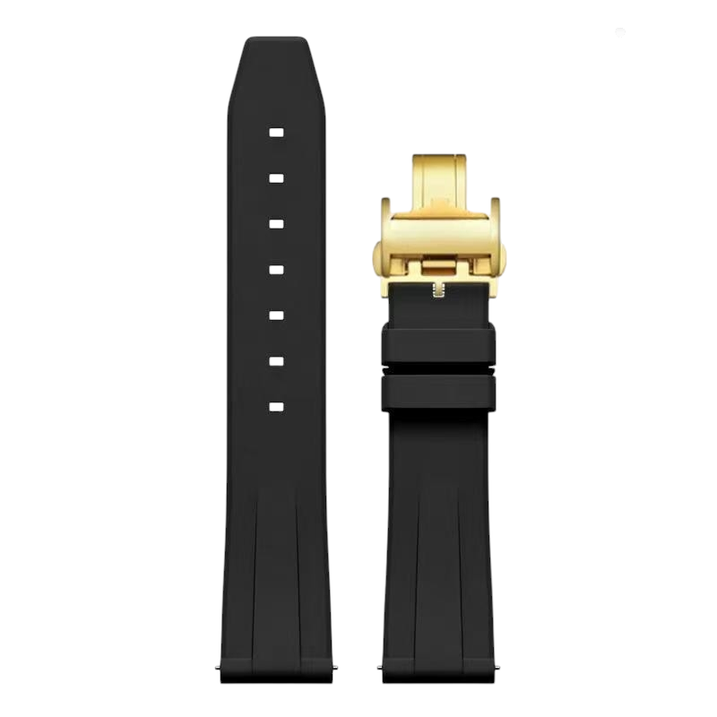 Dark Slate Gray Replacement Strap for Longines Master / Conquest / Spirit | Vulcanized FKM Rubber | Aethelgard Atelier