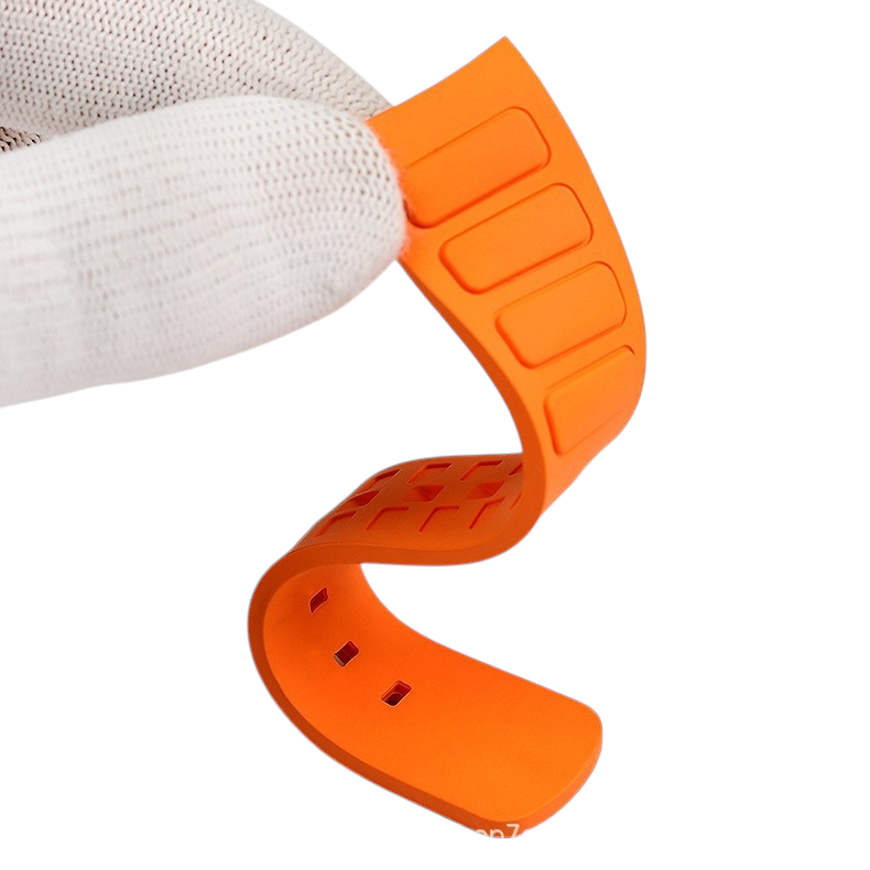 White Smoke Replacement Strap for Mido Multifort M049.526.17-11 TV Big Date | High-Density Curved-End Vulcanized Rubber | Aethelgard Atelier
