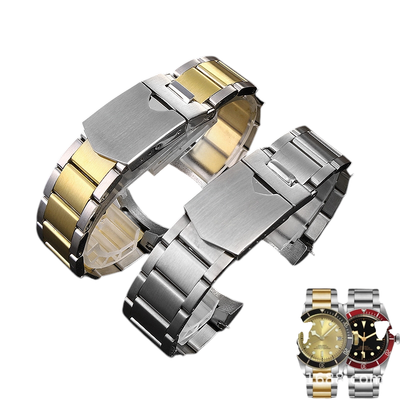 White Smoke Replacement Steel Strap for Tudor Black Bay 1958 Heritage 79200R - High-Grade Solid Steel Link - Aethelgard Atelier