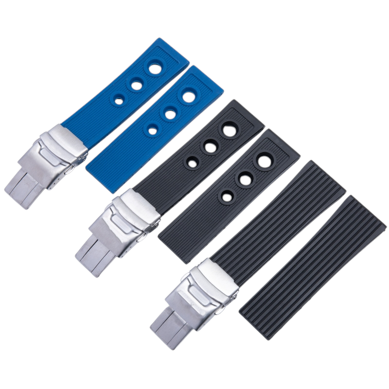 White Smoke Replacement Strap for Breitling Superocean - Avenger - Blackbird V1 - High-Performance Silicone Rubber - Aethelgard Atelier